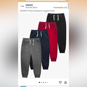 Vogrye 4 Pack Sweatpants Joggers